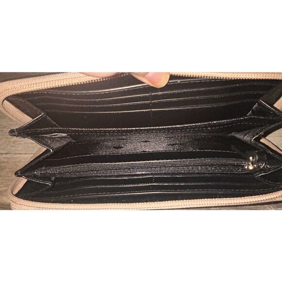 Kate Spade Mavis Street Neda Continental Zip Sparkle Rose Gold Wallet - Picture 7 of 8